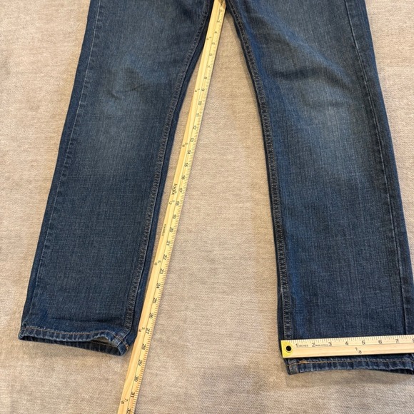 Levi Strauss 505 Straight Fit Mens Jeans Dark Wash Size 32 x 30 - Picture 6 of 6